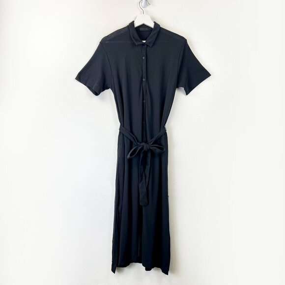 NWT ATM Side Slits Short Sleeve Midi Dress - Picture 2 of 11